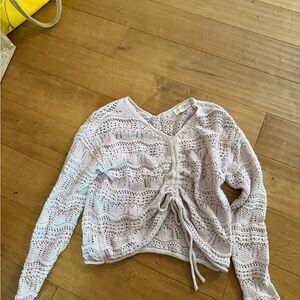 Lilac Purple Ruched Knit XS Jessica Simpson Sweater